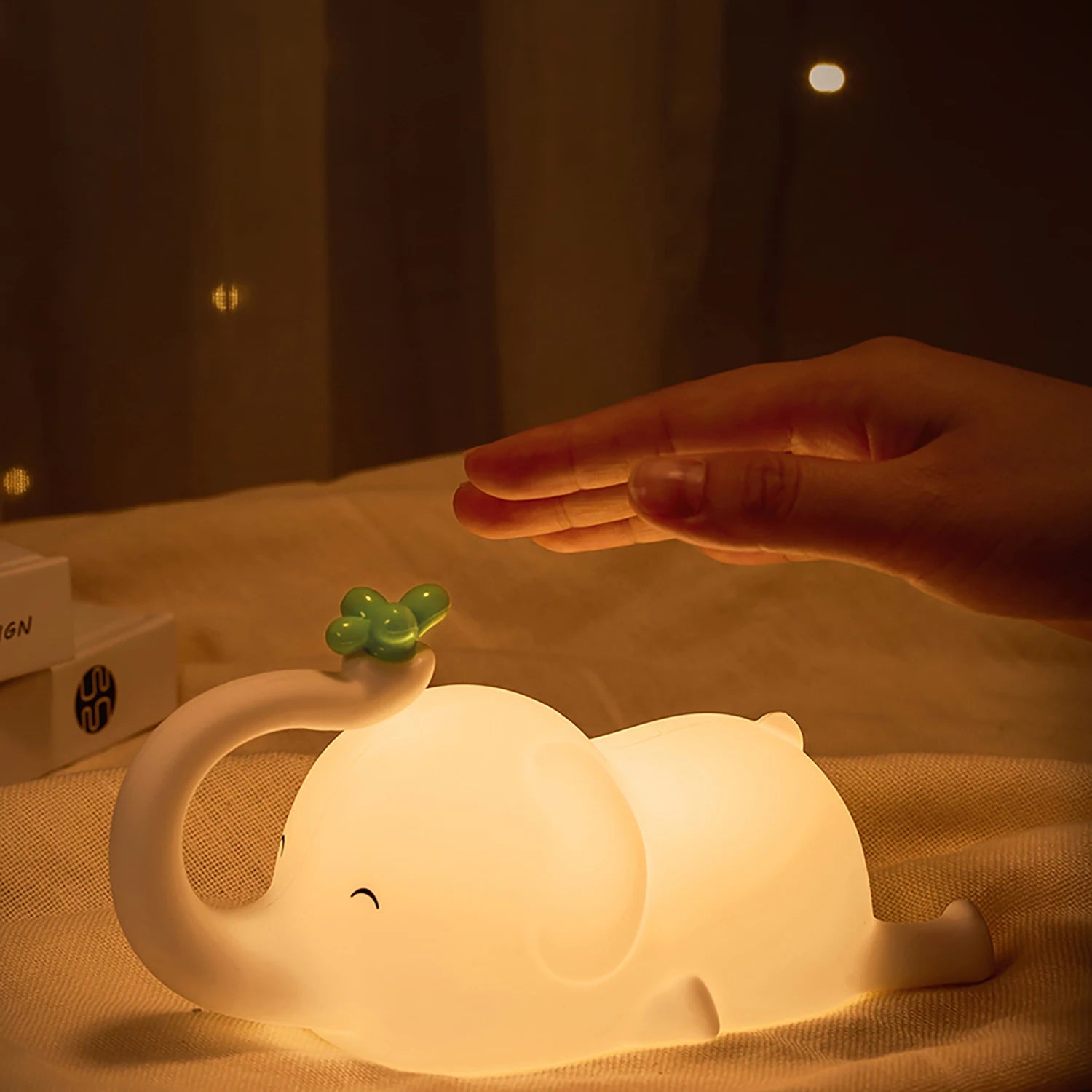 Cute Silicone Night Lights Sheep Cartoon Bedroom Lamp for Children'S Room Decor Rechargeable Timing Dimming Sleep Night Light