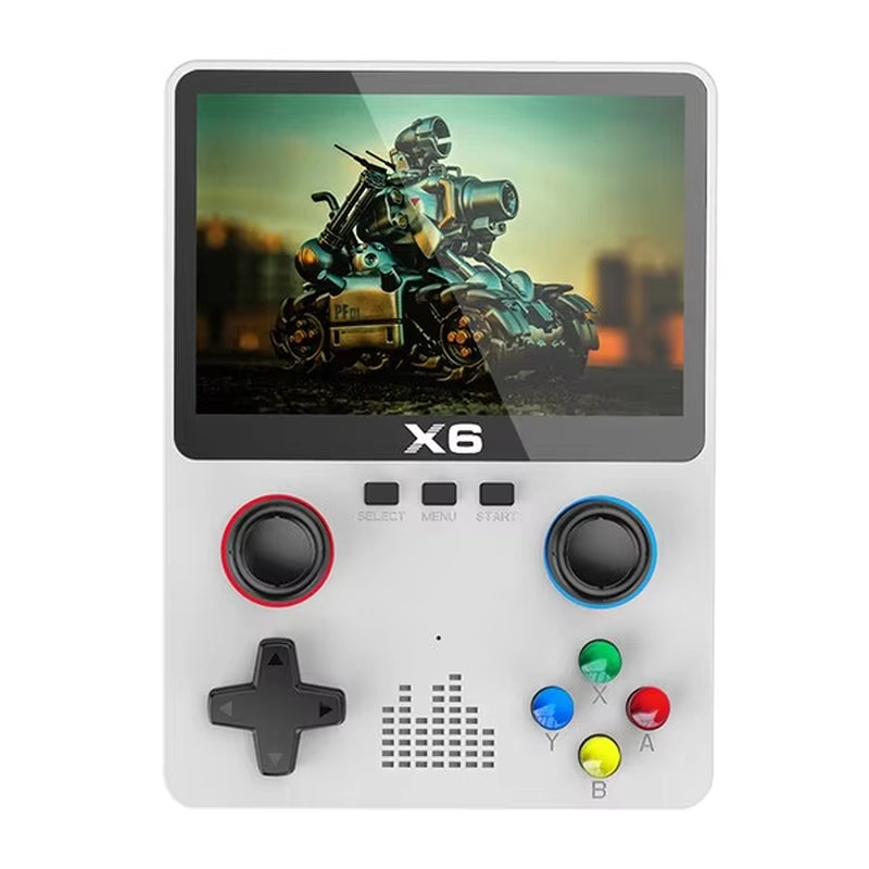 2024 New X6 3.5Inch IPS Screen Handheld Game Player Dual Joystick 11 Simulators GBA Video Game Console for Kids Gifts