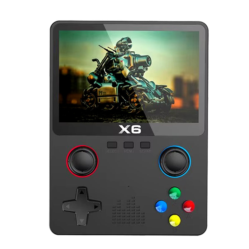 2024 New X6 3.5Inch IPS Screen Handheld Game Player Dual Joystick 11 Simulators GBA Video Game Console for Kids Gifts