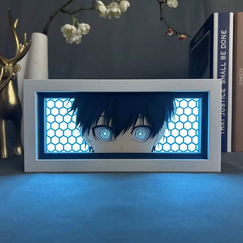 Lightbox Yoichi Isagi Blue Lock for Room Decoration Manga Paper Cut Table Desk Lamp Anime Light Box Blue Lock Dropshipping